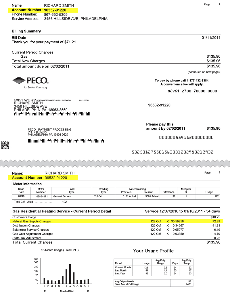 yep energy account number